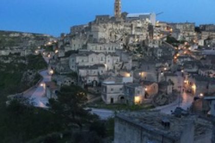 Overview of Matera at night